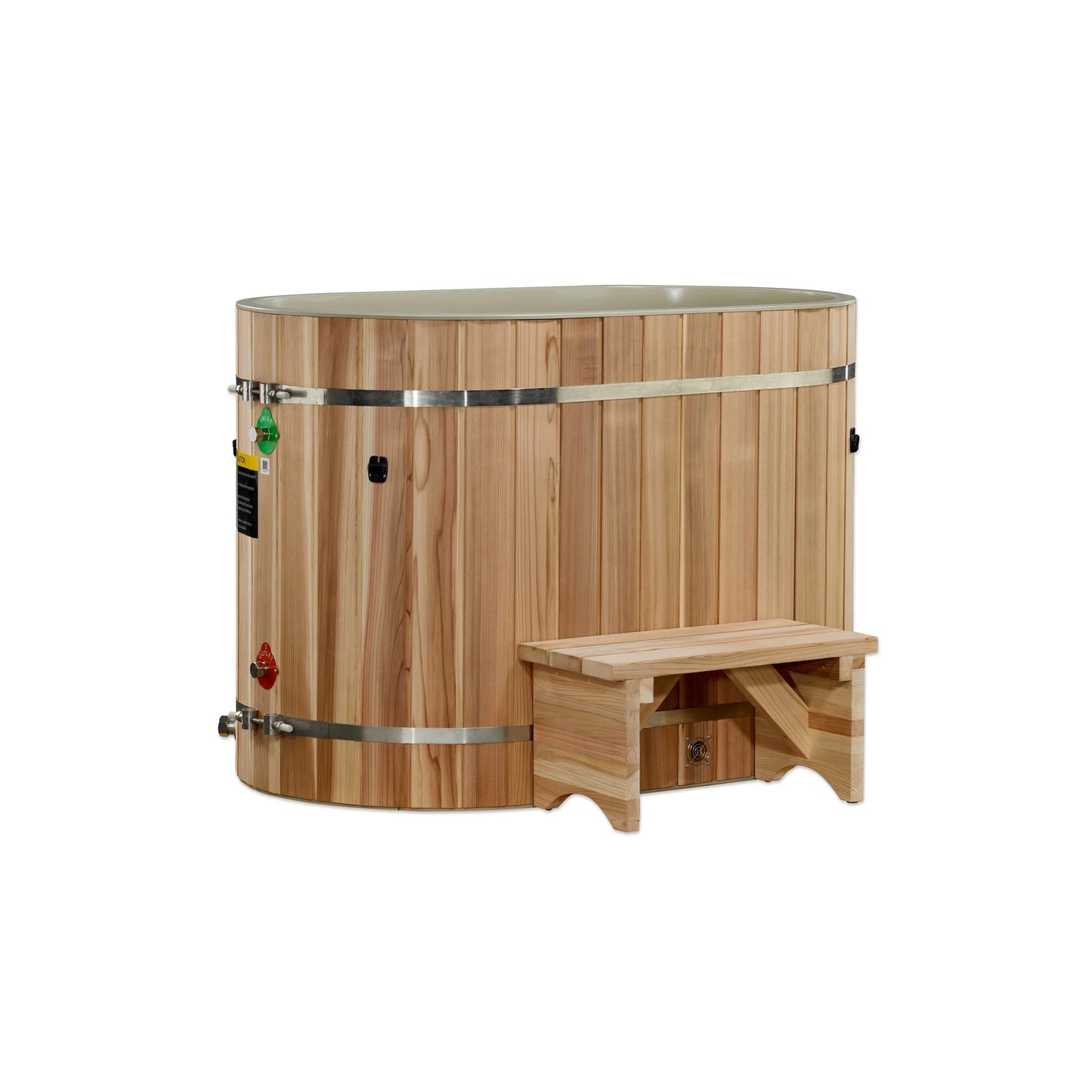 Dynamic Cold Therapy Oval Barrel Cold Plunge Tub (50-P) Pacific Cedar
