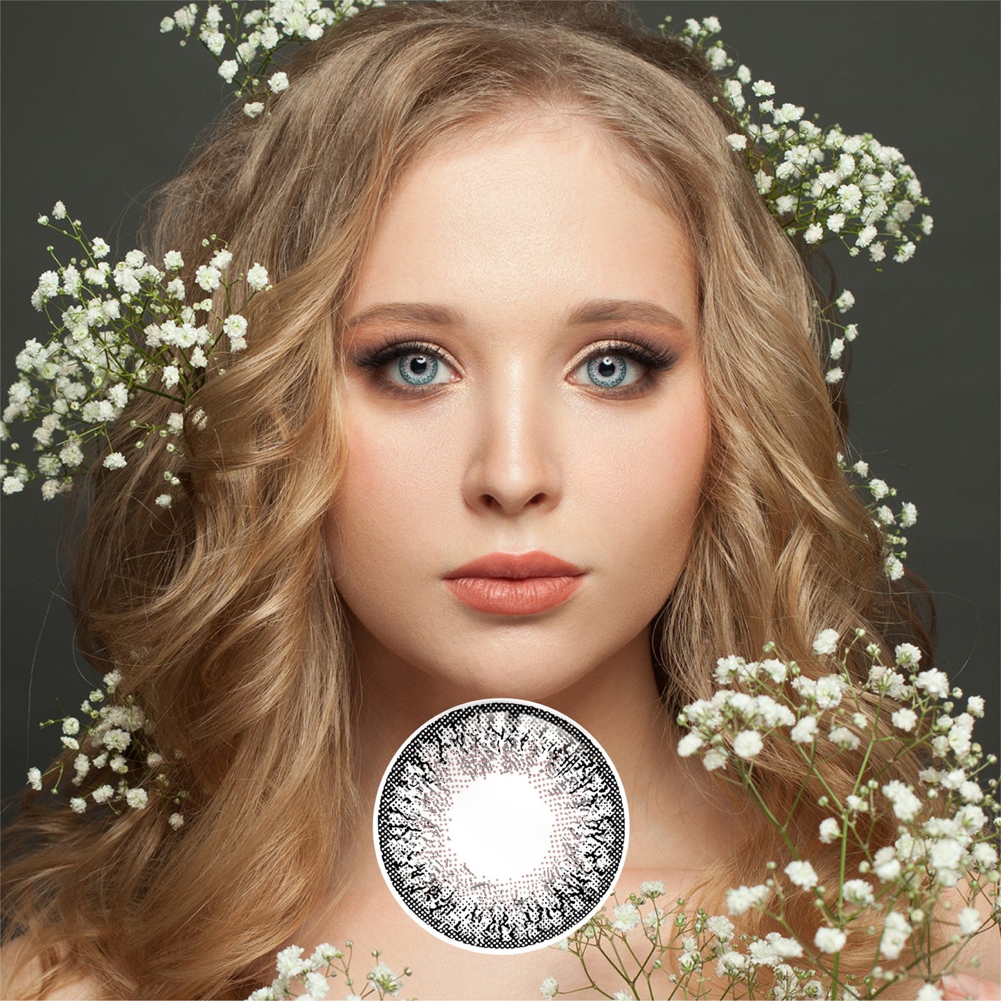 1Pcs FDA Certificate Eyes Beautiful Pupil Colorful Girl Cosplay Contact Lenses Pink (0-600°)