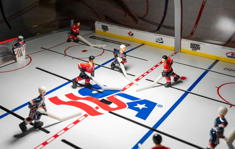 Licensed "USA vs Canada" Super Chexx PRO® Bubble Hockey Table