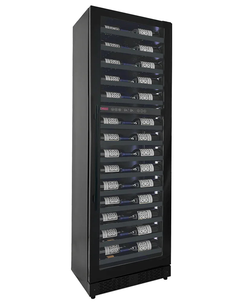 Allavino Reserva Series 67 Bottle 71" Tall Dual Zone Black Shallow Wine Cooler Refrigerator Console