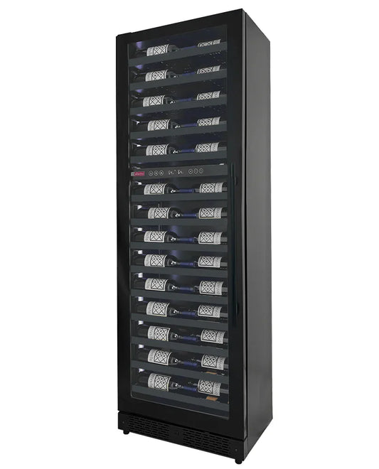 Allavino Reserva Series 67 Bottle 71" Tall Dual Zone Black Shallow Wine Cooler Refrigerator Console