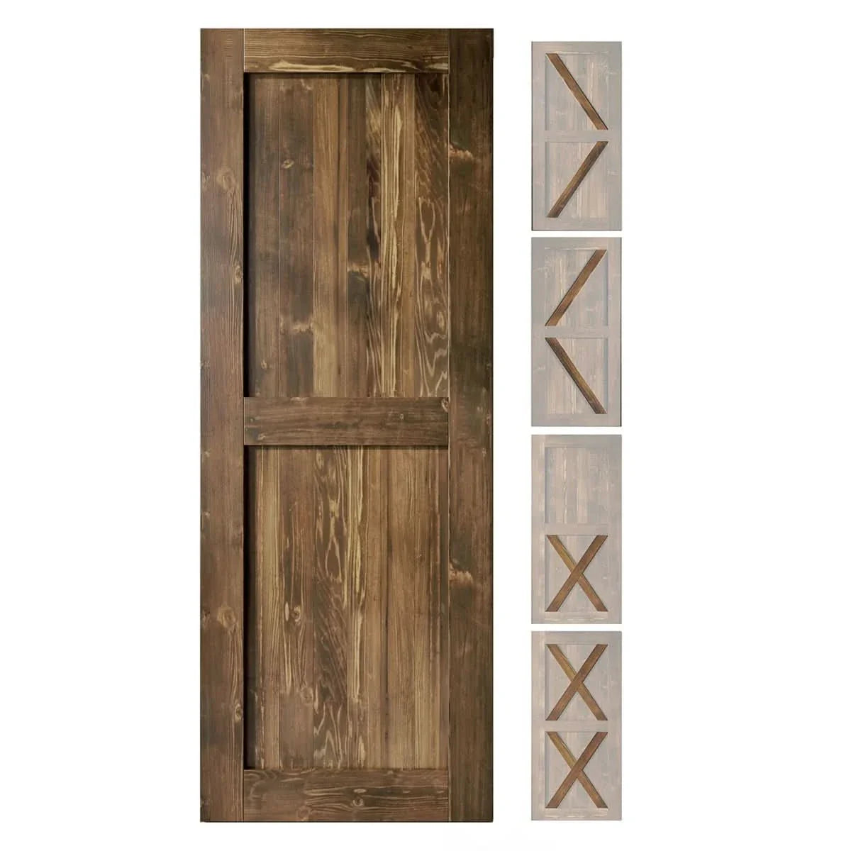 Classic Double Barn Door Kit | Brushed Nickel Hardware