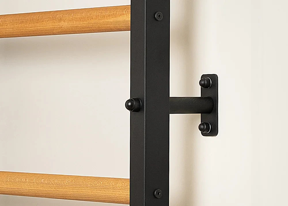 BenchK 232 Gymnastic Wall Bars with Dip Bar and Conversion Pull-Up Bar / Barbell Holder
