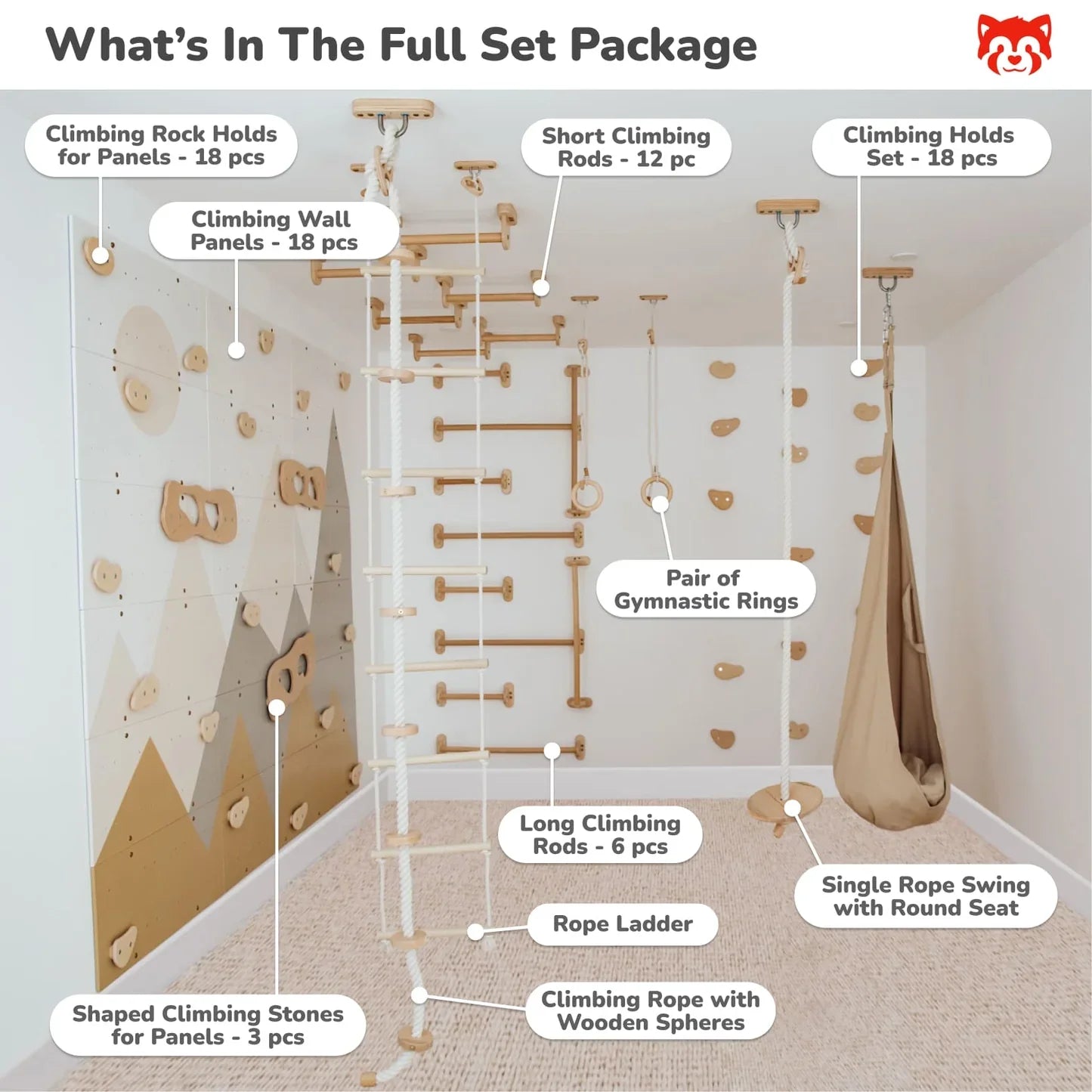 Climbing Wall Playground by Wood and Hearts