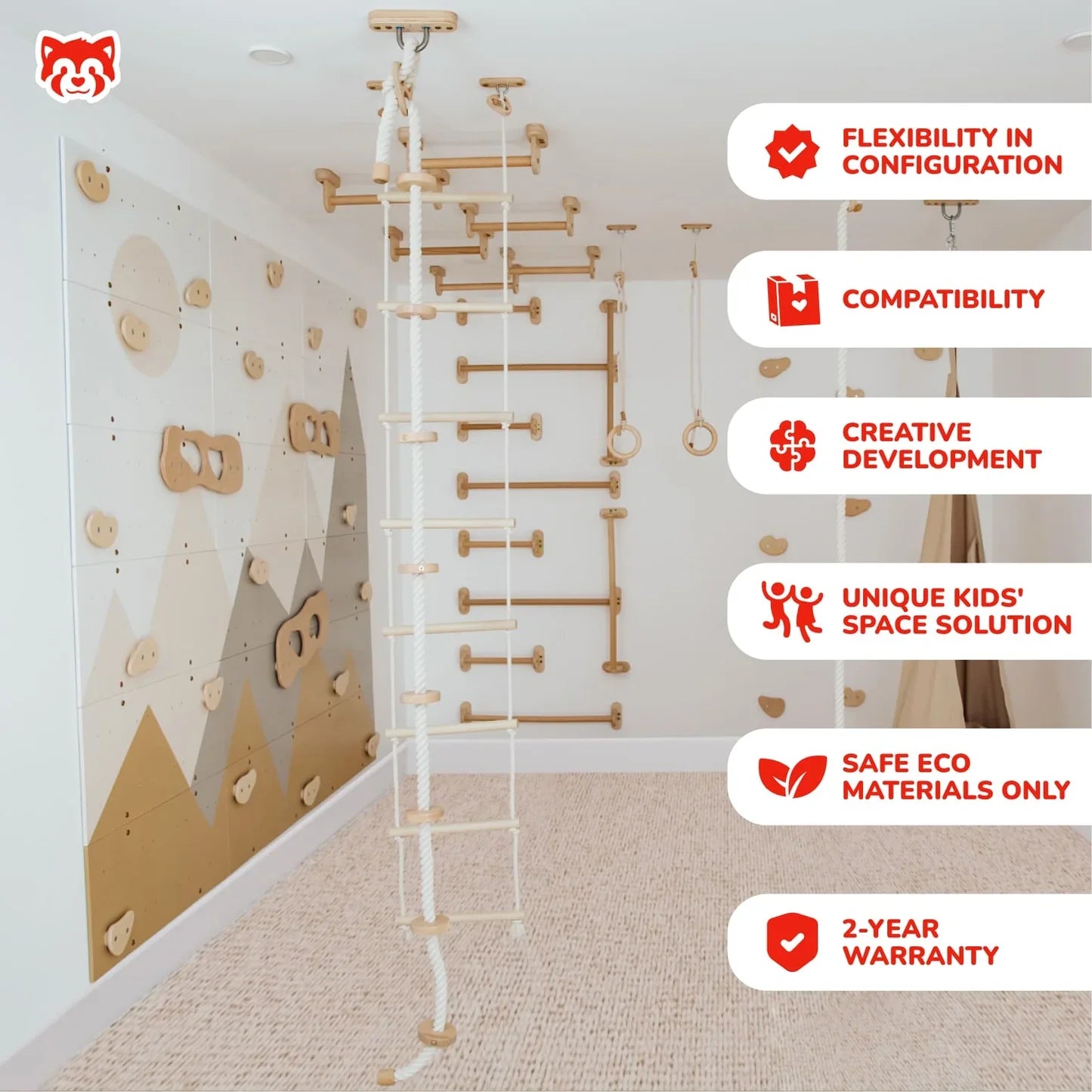 Climbing Wall Playground by Wood and Hearts