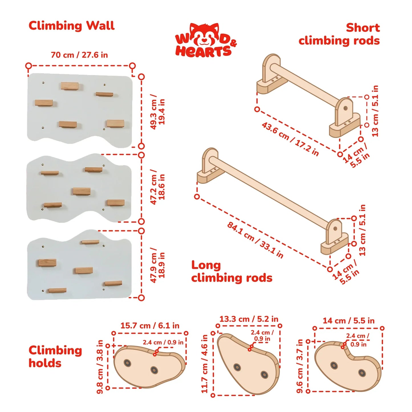 Wall Climbing Gym by Wood and Hearts