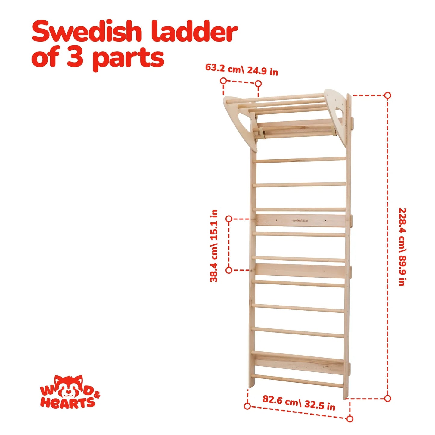 Swedish Ladder Gym by Wood and Hearts