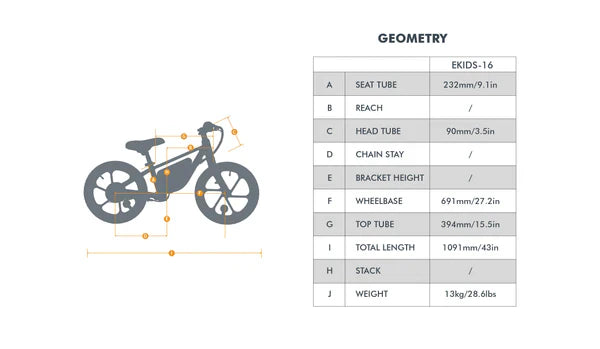 Eunorau EKIDS16 1.0 Electric Bike