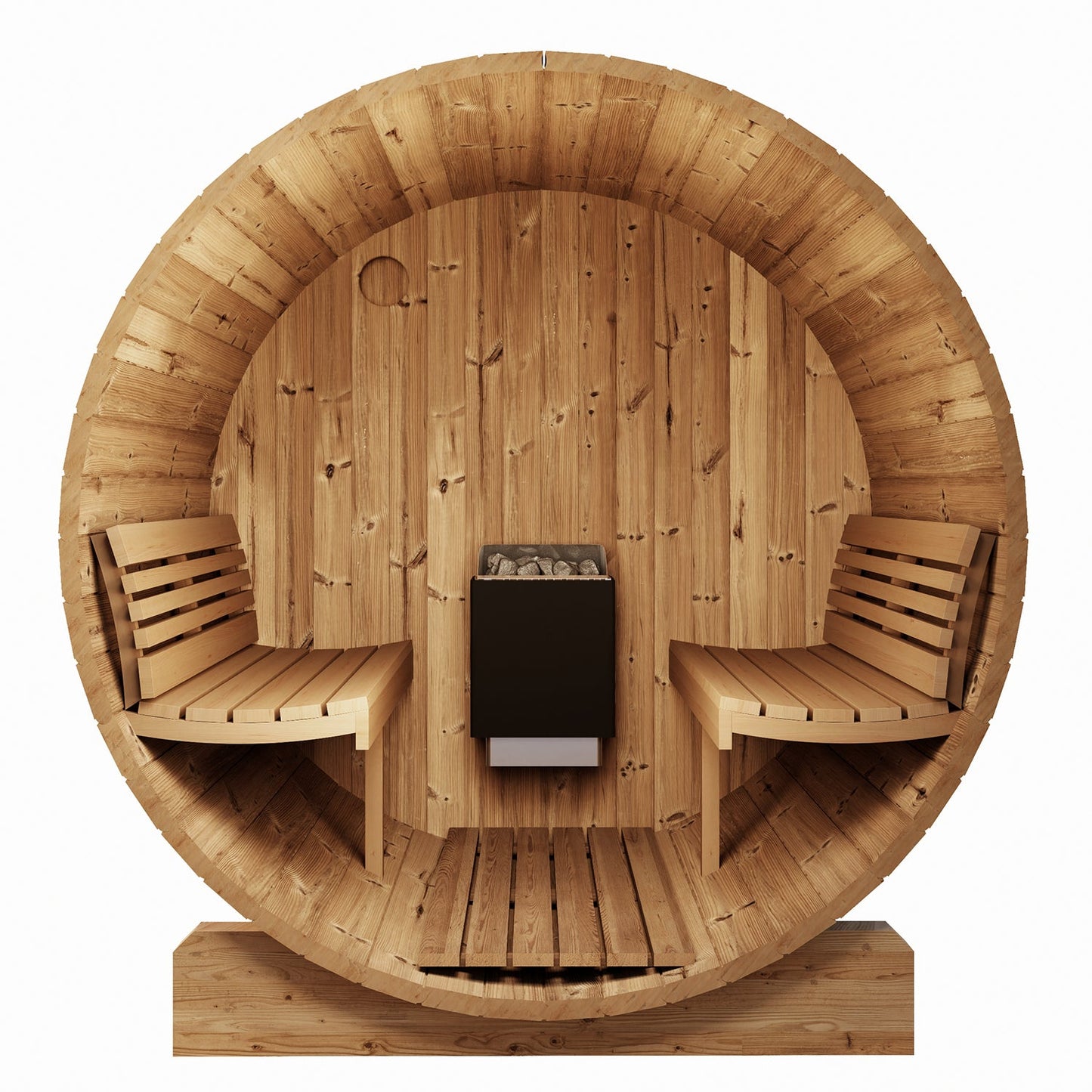 SaunaLife Model E7G Sauna Barrel with Glass Front