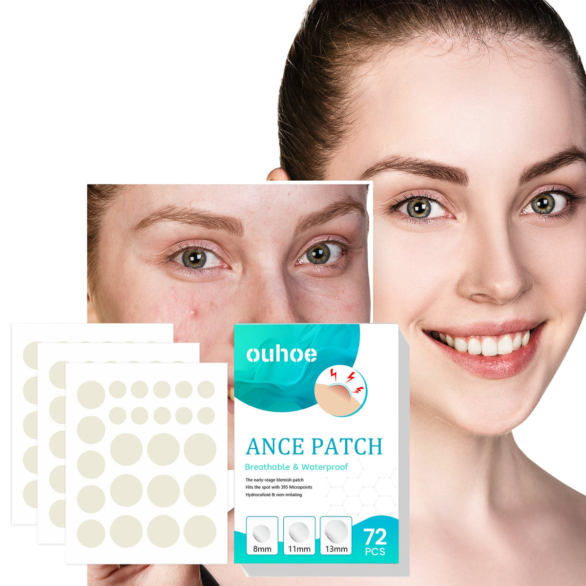 Acne Patch, Repair Facial Acne Invisible Concealer Hydrocolloid Patch ...