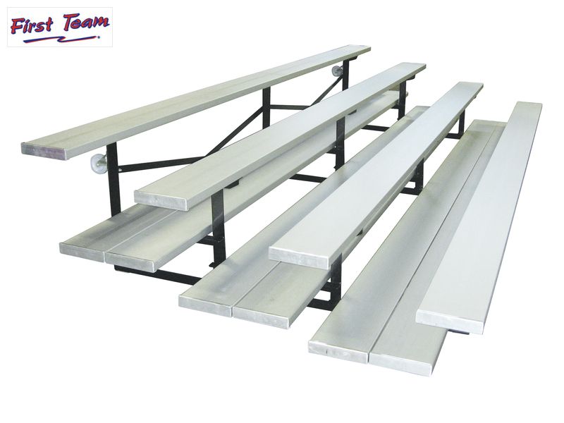 Fanstand™ Indoor Double Footplank Tip-N-Roll Bleachers by First Team