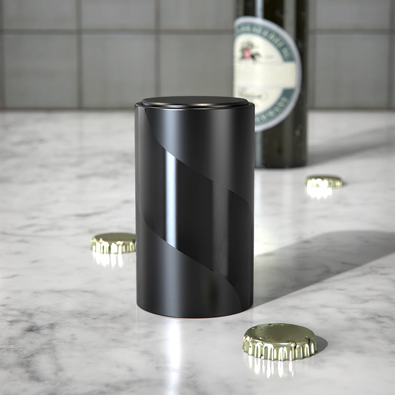 Push Type Beer Bottle Opener Black Mini Time Saving And Labor Saving Beer Bottle Opener Can Open The Lid With One Press