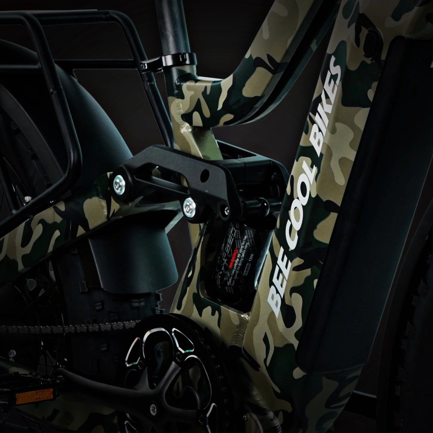 Bee Defender Super Frame Full Suspension Mountain Electric Bike