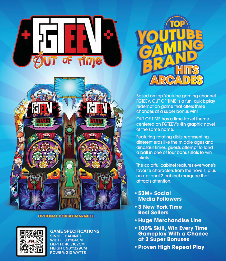 LAI Games FGTeeV Out of Time Arcade Game Machine