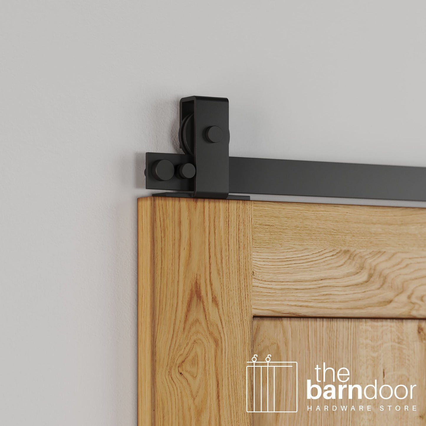 Flat Top Top Mount Stainless Steel Barn Door Hardware Kit