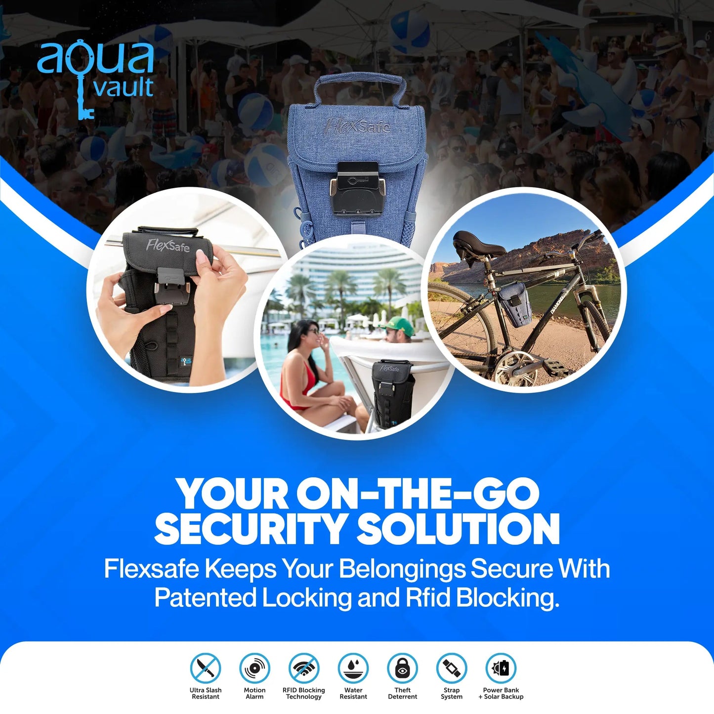 FlexSafe Portable Travel Safe by AquaVault – Best Portable Safe for Travel