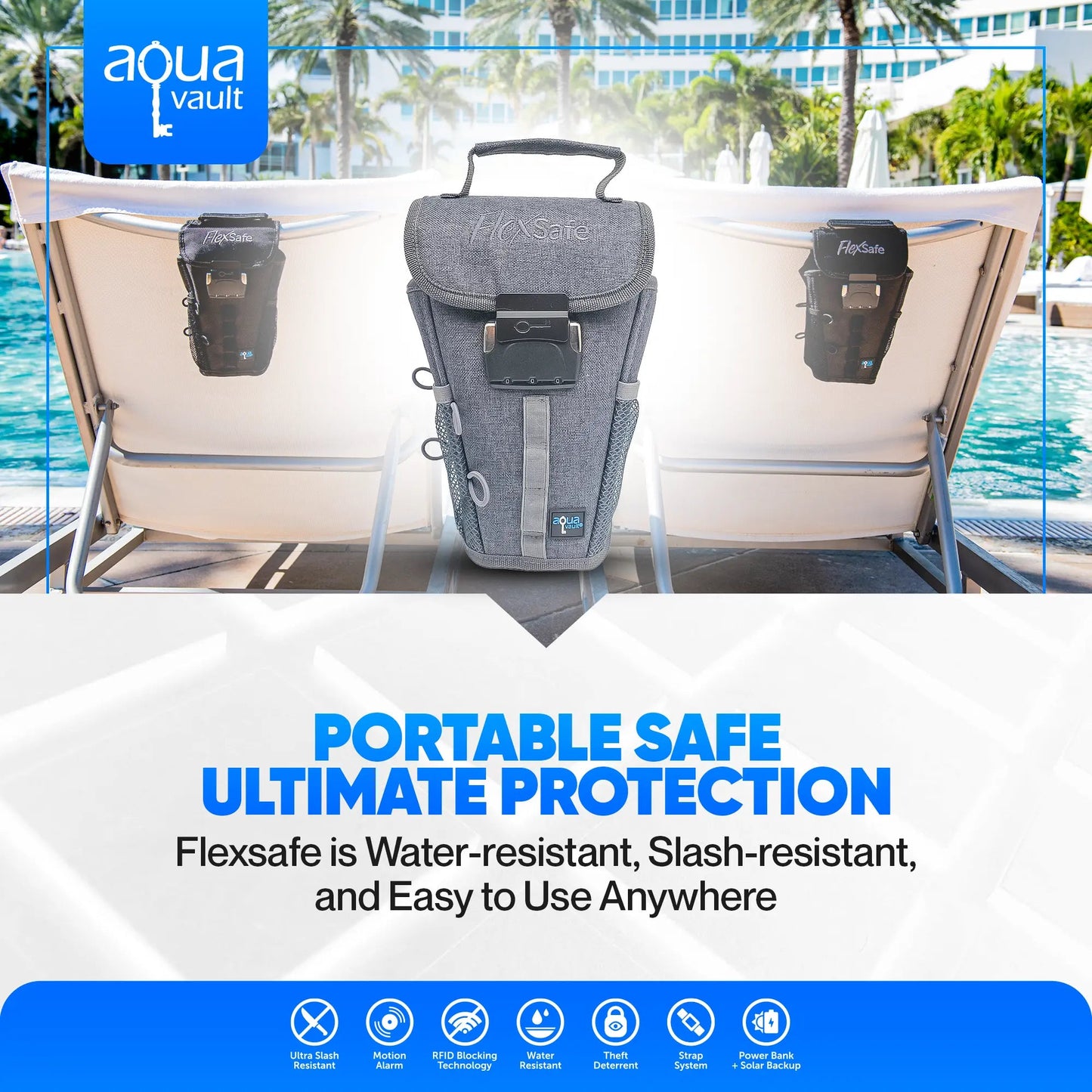 FlexSafe Portable Travel Safe by AquaVault – Best Portable Safe for Travel