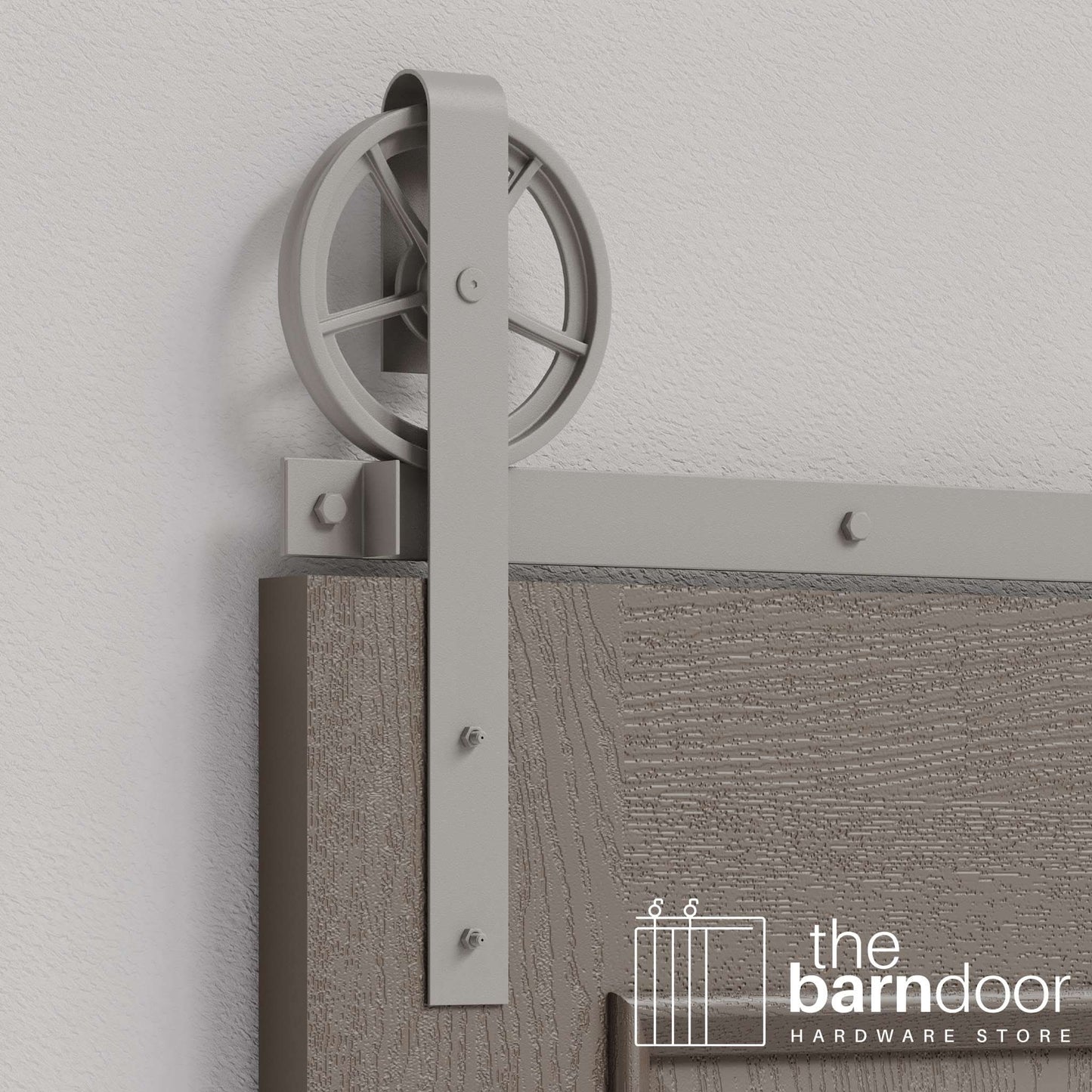 Wagon Wheel Heavy Duty Sliding Barn Door Hardware Kit