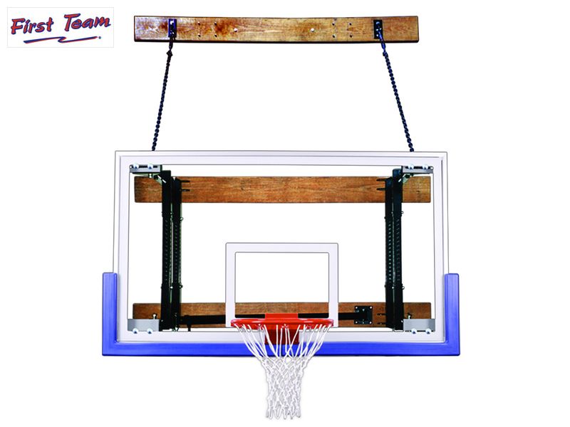 FoldaMount46™ Folding Wall Mount Basketball Hoop System by First Team