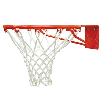 Jaypro Gooseneck Basketball System - 54 in. Aluminum Fan Backboard, Single Rim Goal (Galvanized)