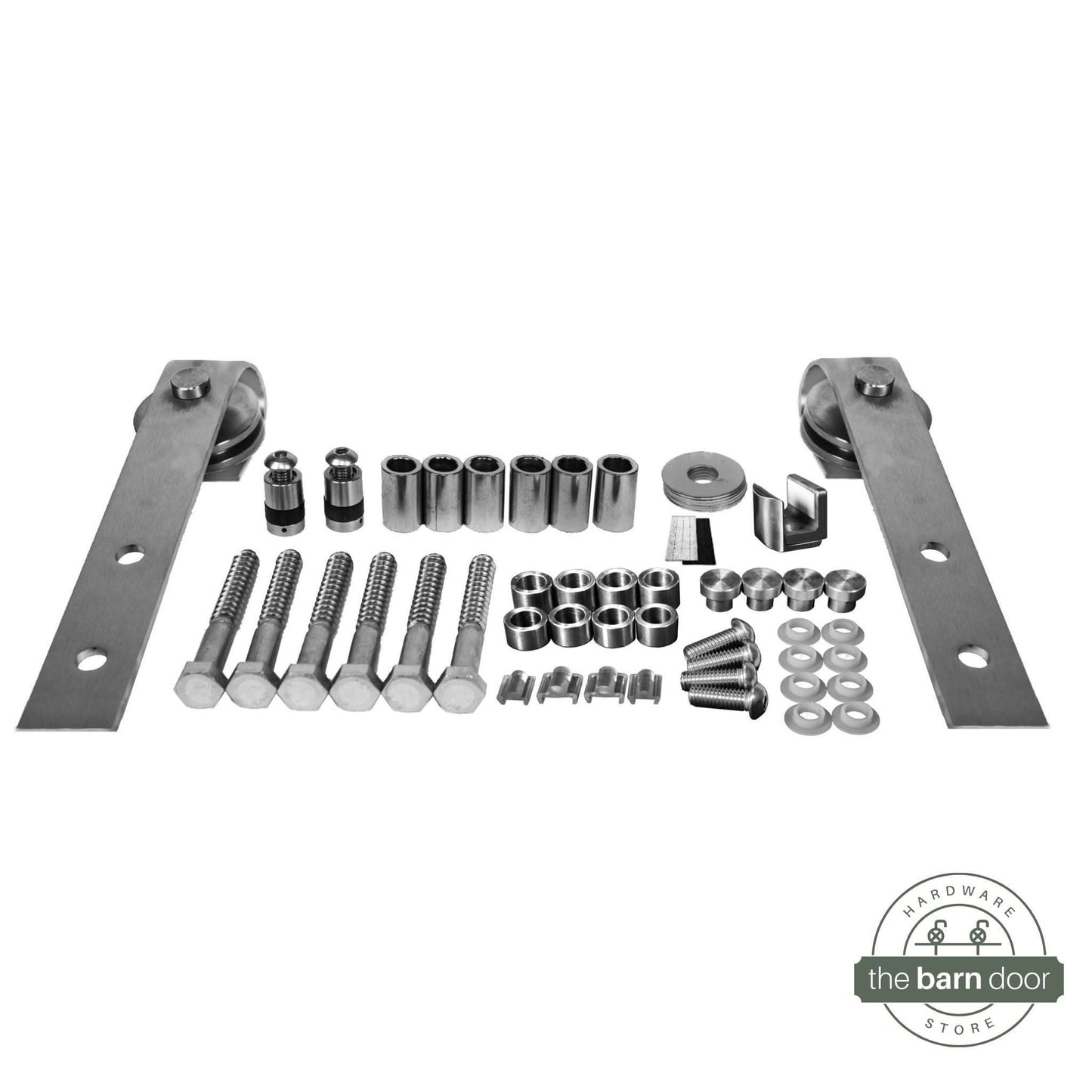 Stainless Steel Barn Door Hardware Kit for Glass Doors