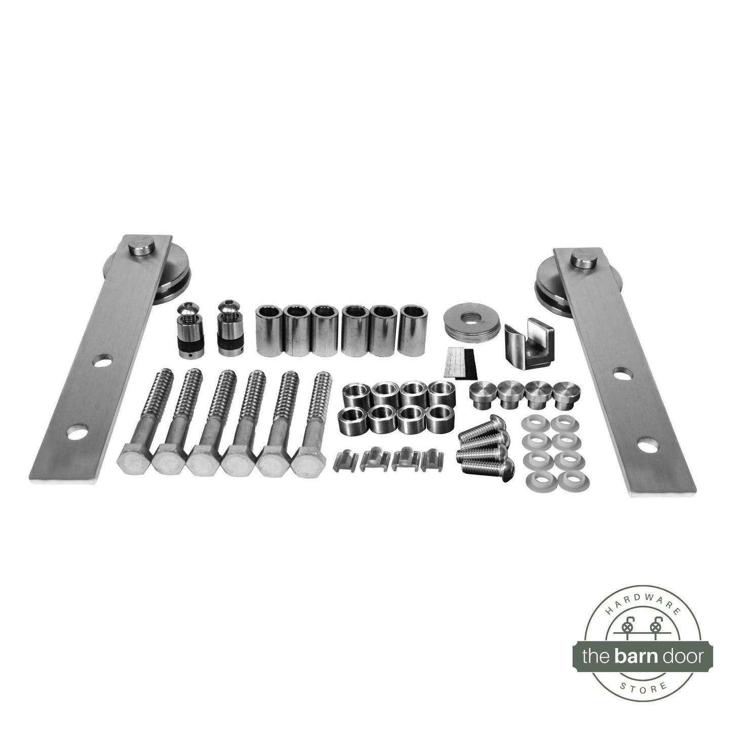 Stainless Steel Barn Door Hardware Kit for Glass Doors