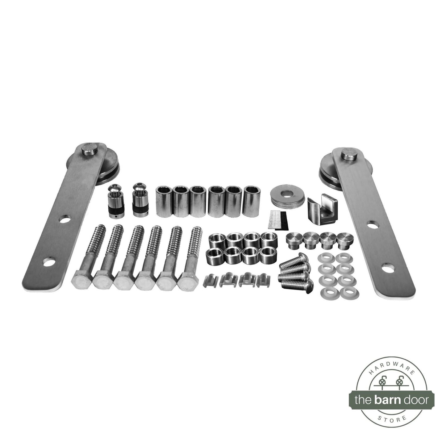 Stainless Steel Barn Door Hardware Kit for Glass Doors