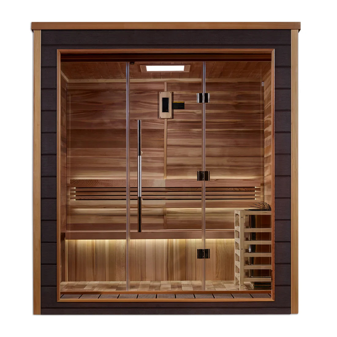 Golden Designs Drammen 3 Person Outdoor-Indoor Traditional Sauna