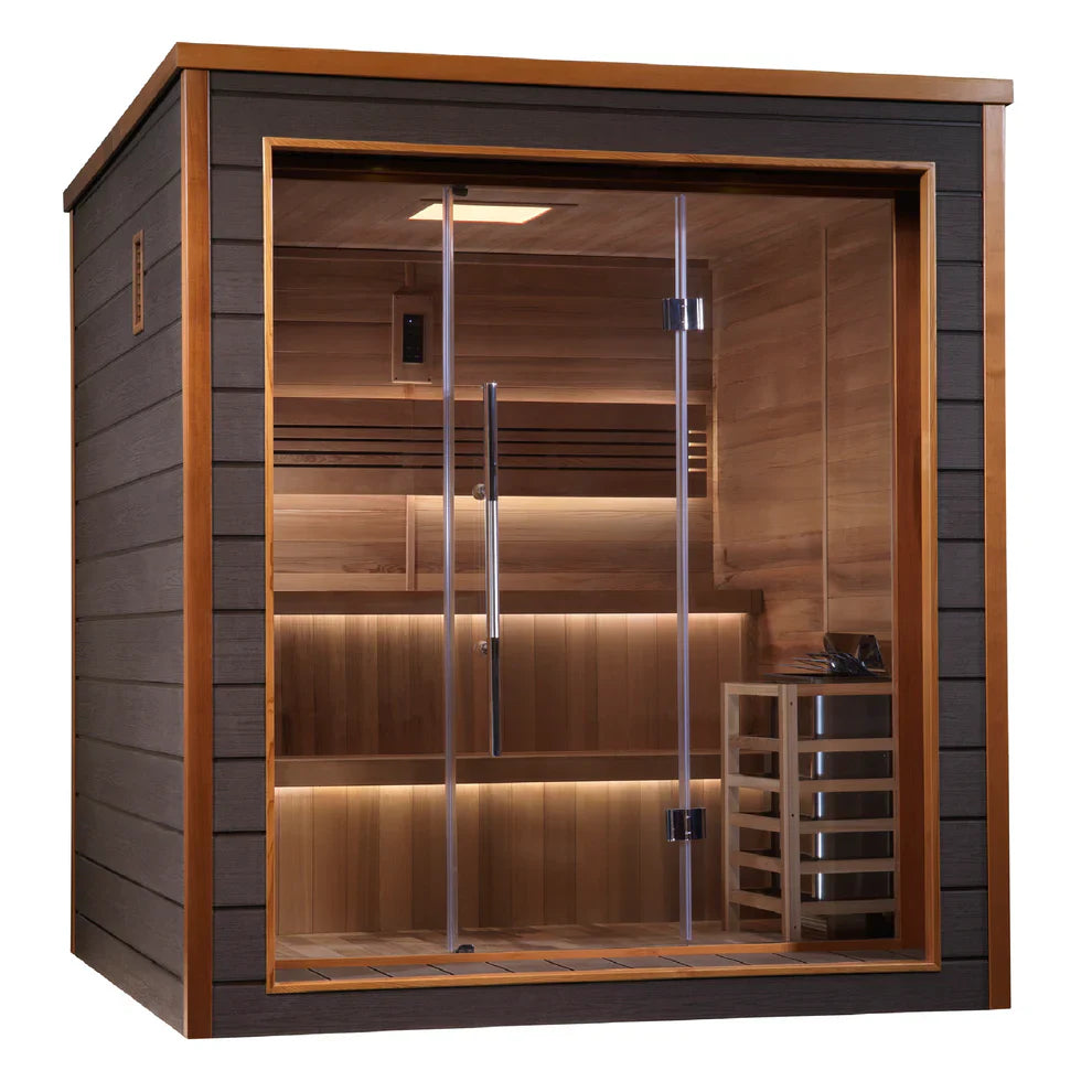 Golden Designs Bergen 6 Person Outdoor-Indoor Traditional Sauna
