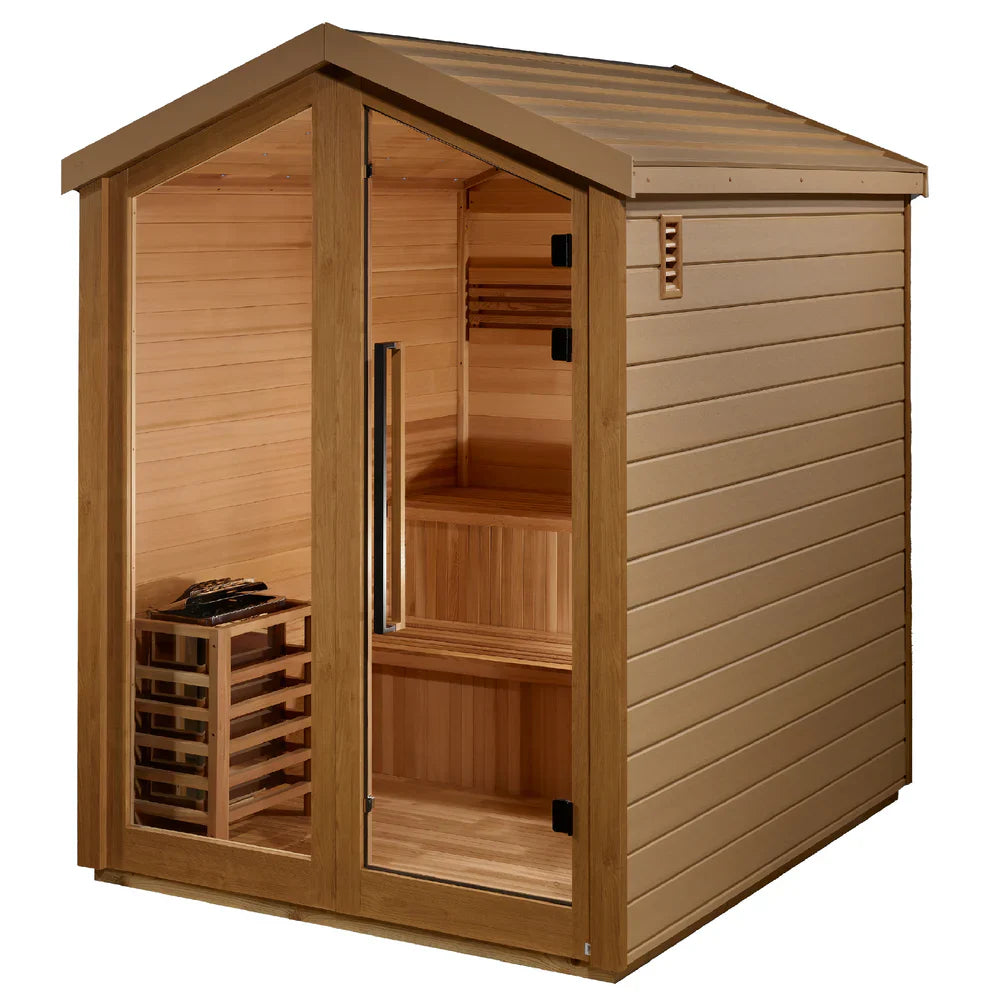 Golden Designs Kaarina 6 Person Barn Outdoor Traditional Sauna