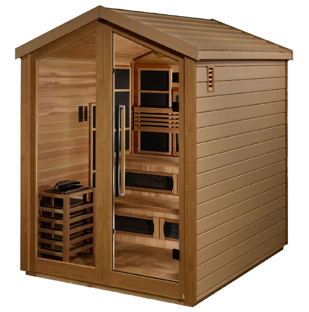 Golden Designs Kaskinen 6 Person Barn Hybrid Outdoor Sauna