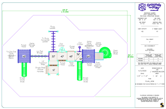 Grounds For Play Commercial Playground (GFP-30000-M3) for Children Ages 5-12