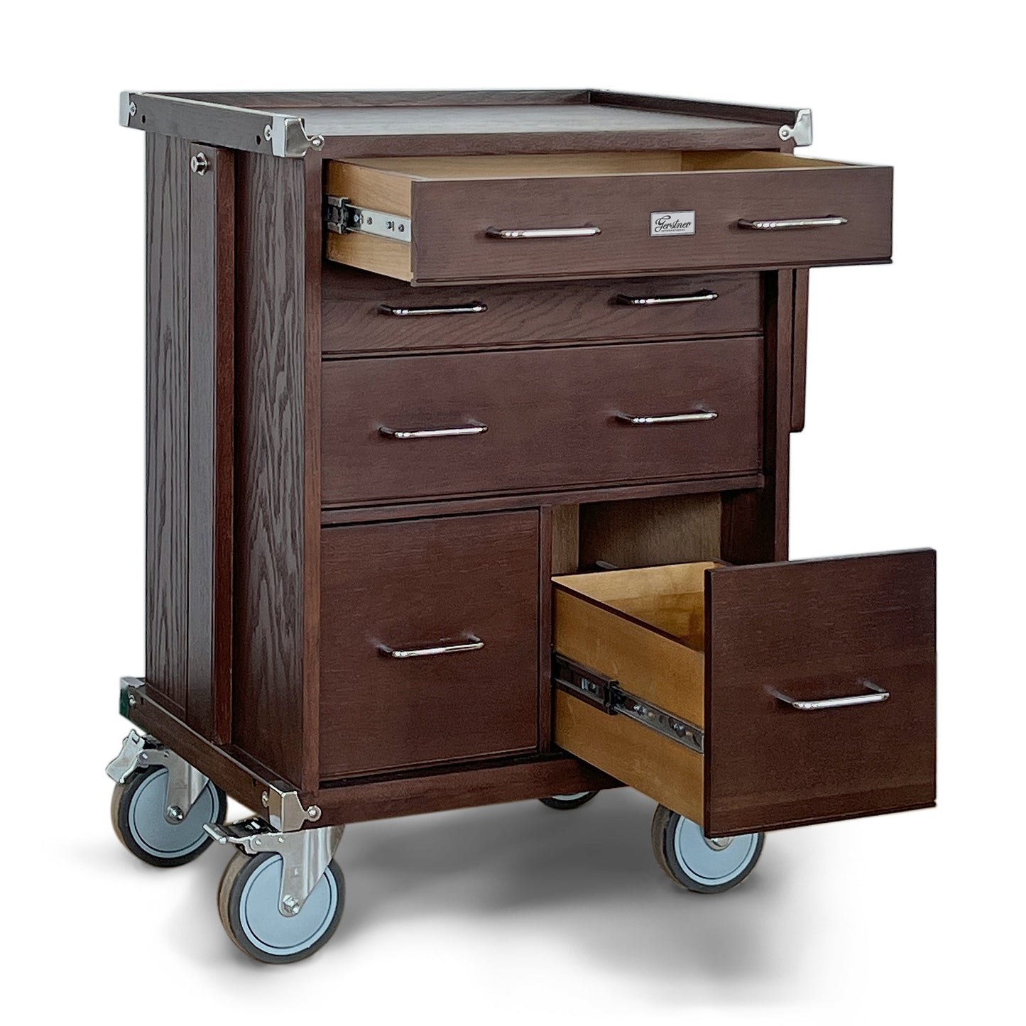Dark Oak 5-Drawer Roller Cabinet GI-R20-D - Gerstner International