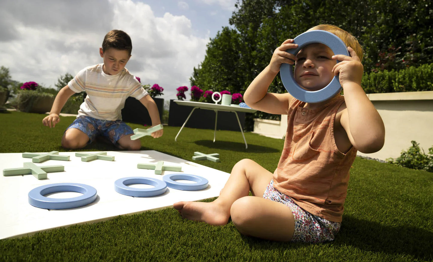 Ledge Lounger Checkers & Tic Tac Toe Outdoor Game Set