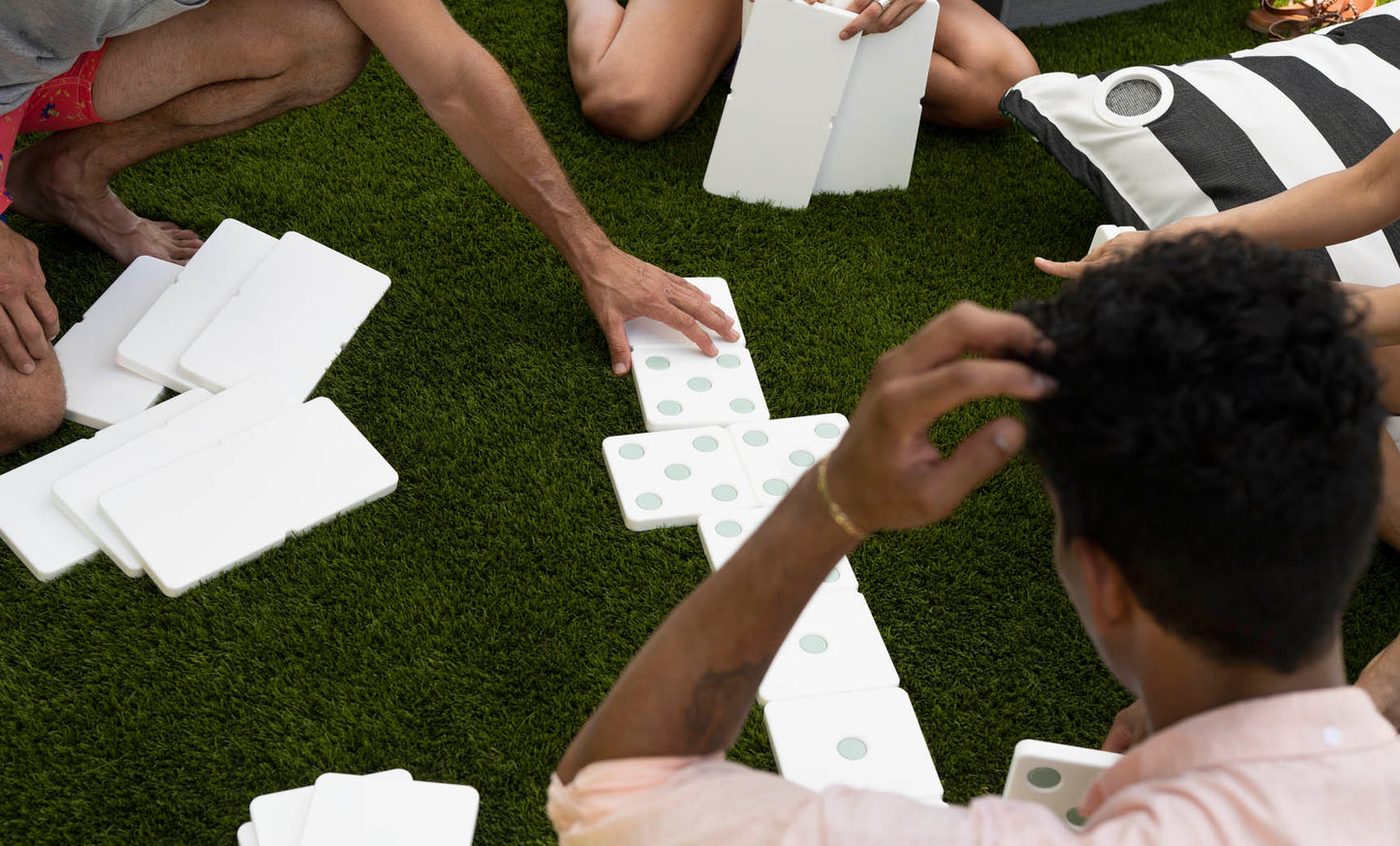 Ledge Lounger Dominoes Outdoor Game Set