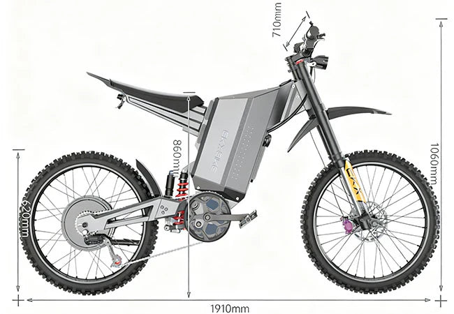 *PREORDER LATE JUNE* EKXBike GTS | X22 Electric Motorcycles 8000W(Peak) Brushless Gearless Motors 72V30AH Lithium Battery Speed 85Kmh Adult Off Road Ebike