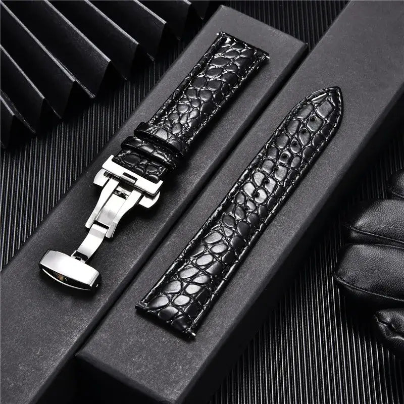 Ticwatch Crocodile Pattern Leather Band - Rugged and Durable