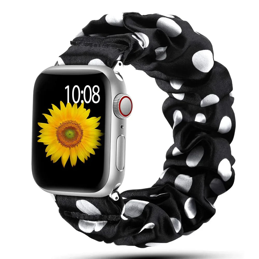 Apple Watch Scrunchie Strap - Soft Elastic Nylon Loop Band