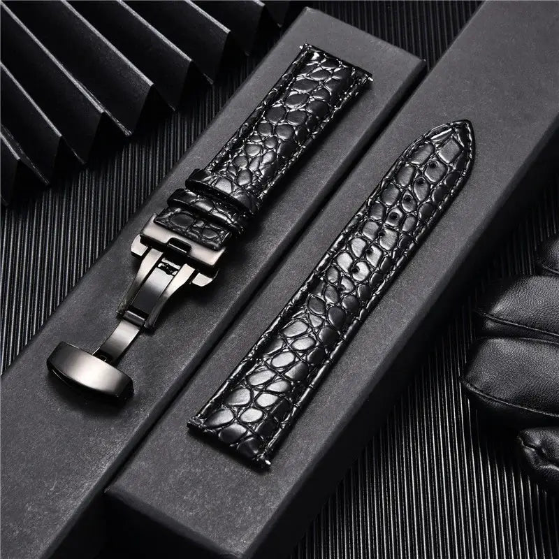 Ticwatch Crocodile Pattern Leather Band - Rugged and Durable