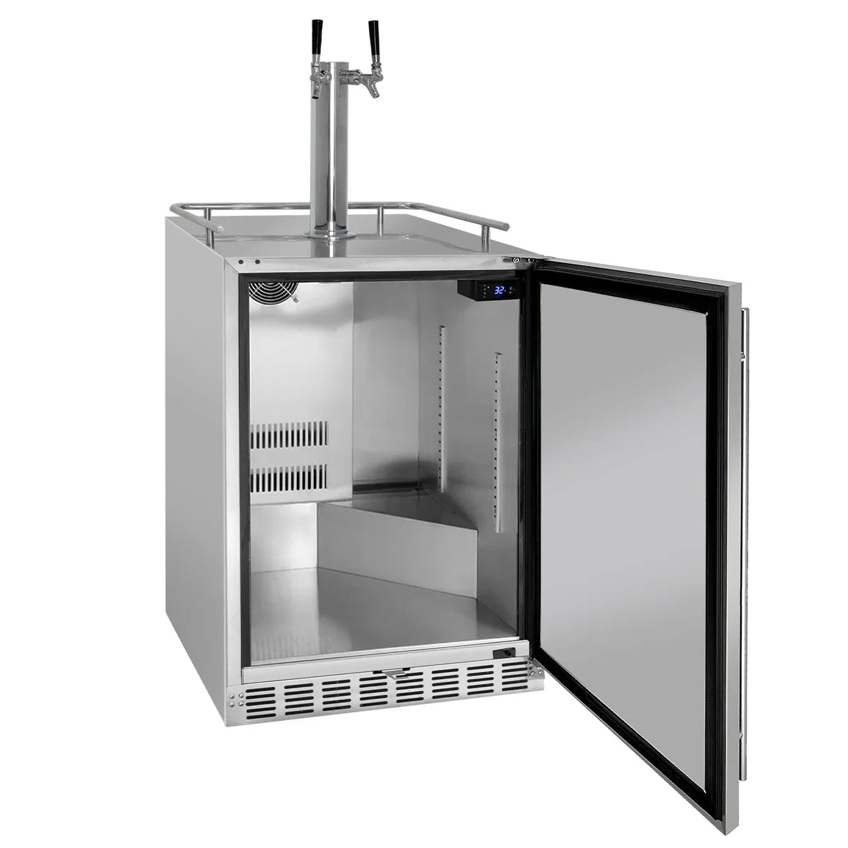 Kegco 24" Dual Faucet Built-in Kegerator - Outdoor