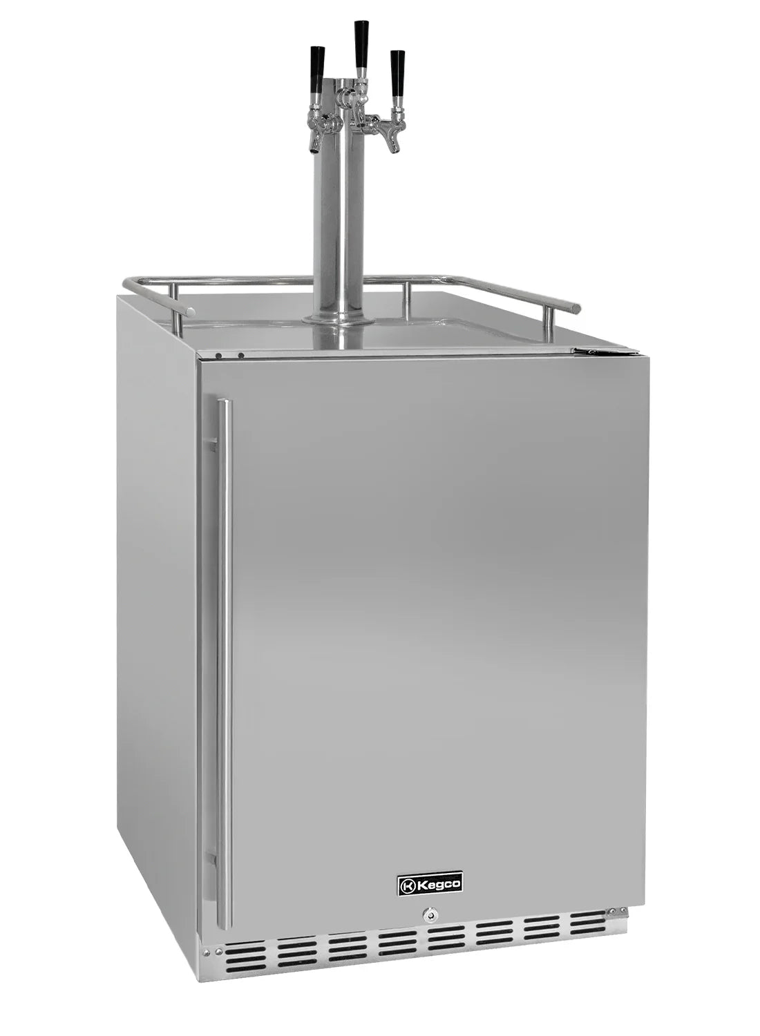 Kegco 24" Triple Faucet Built-in Kegerator - Outdoor