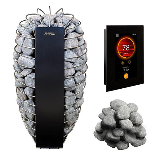 Harvia Spirit Series Sauna Heater Package, 6-9kW Black