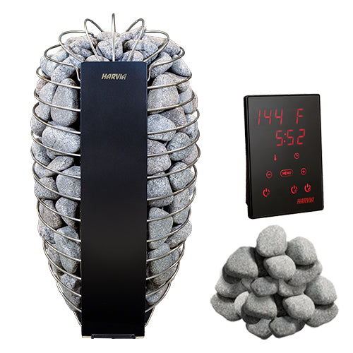 Harvia Spirit Series Sauna Heater Package, 6-9kW Black