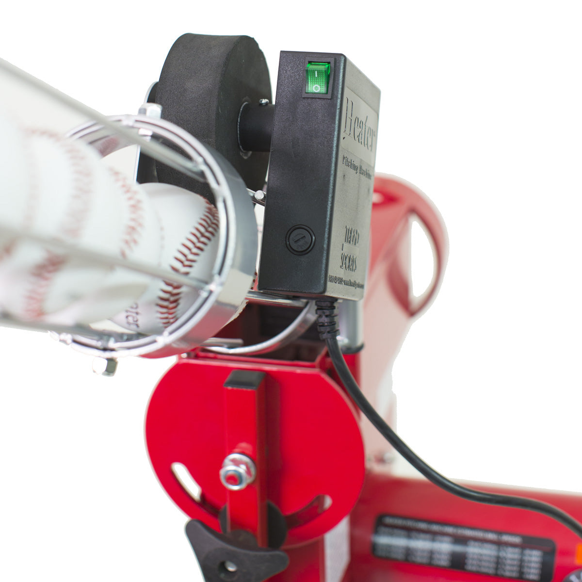 Heater Pro Fastball & Curveball Baseball Pitching Machine with Automatic Ball Feeder