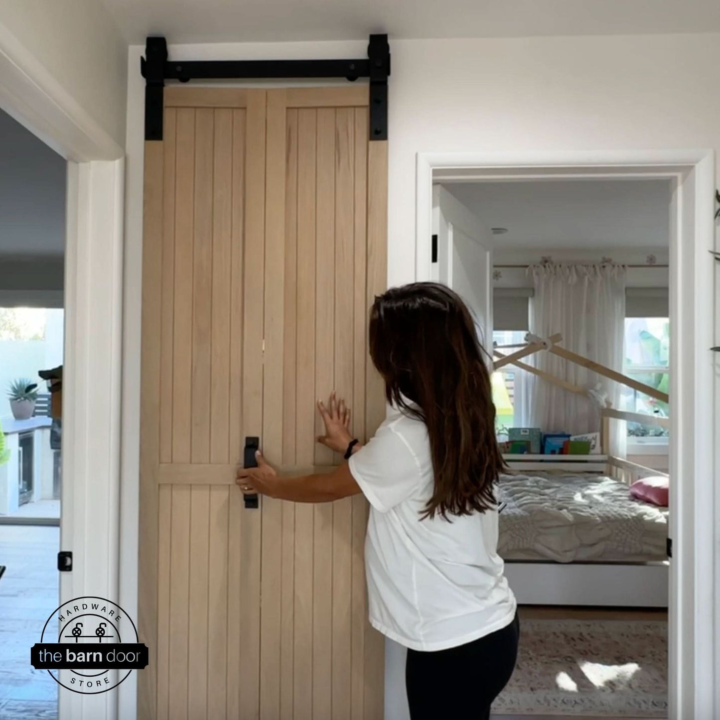 J Top Mount Heavy Duty Bifold Barn Door Hardware Kit | 2 Door Kit