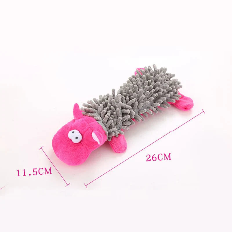 Durable Squeaky Dog Plush Toy – Animal Shape Chew Toy for Small Dogs & Puppies