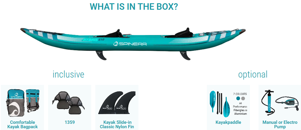 Spinera Hybris 140 1-2 Person Inflatable Kayak [13.8 ft x 35.5 in]