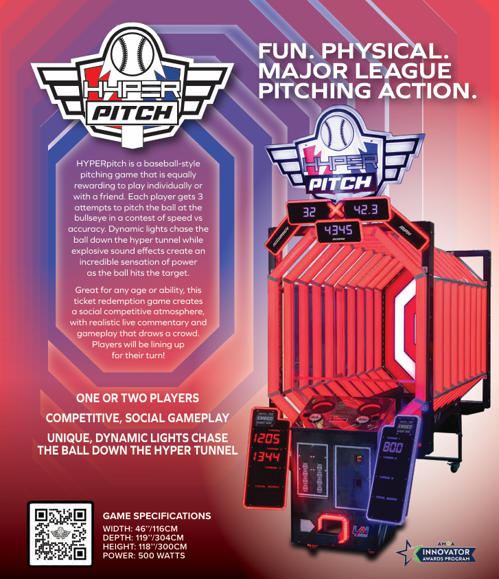 LAI Games Hyper Pitch Baseball Style Arcade Game