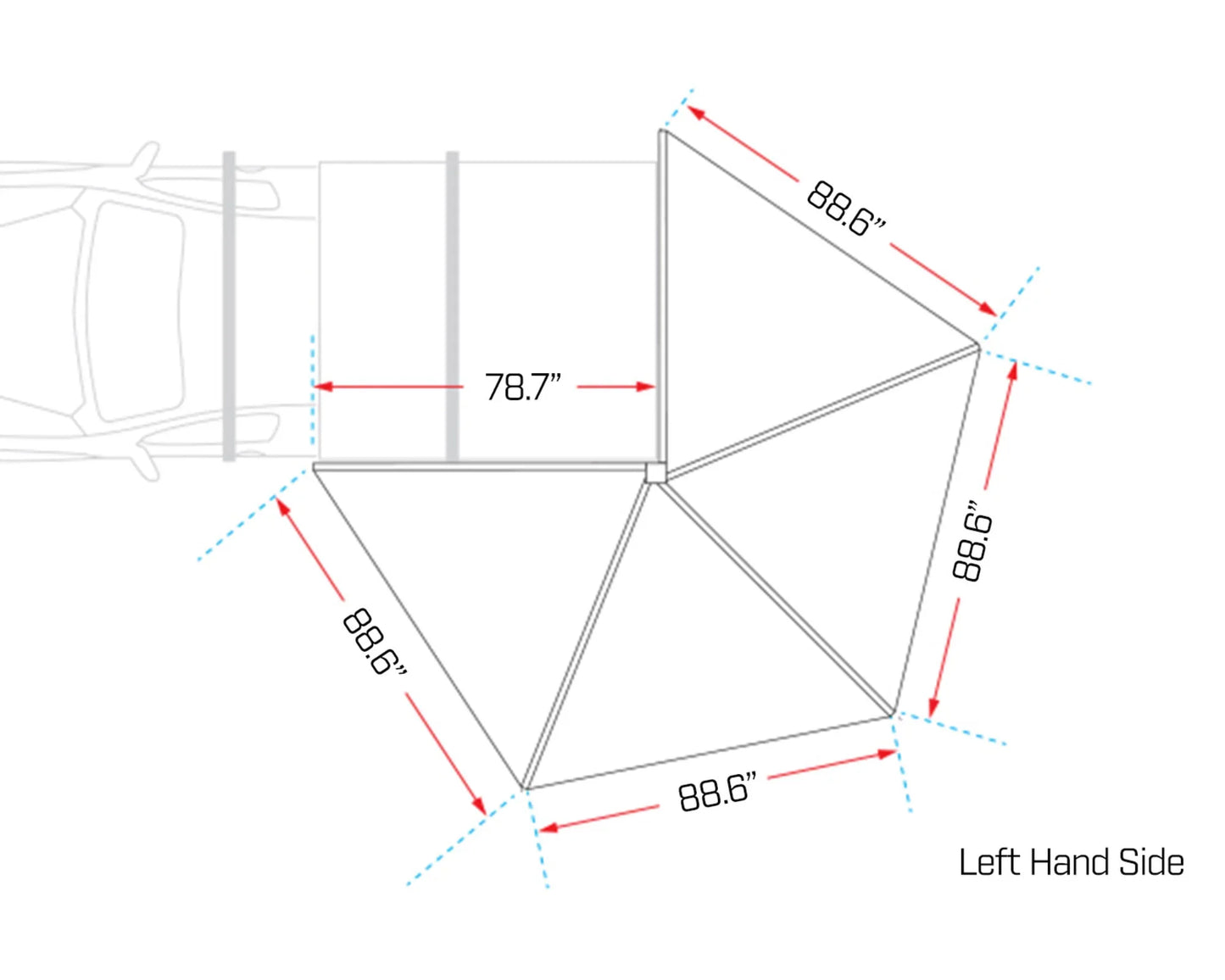 Ironman 4x4 DeltaWing 270° Vehicle Awning