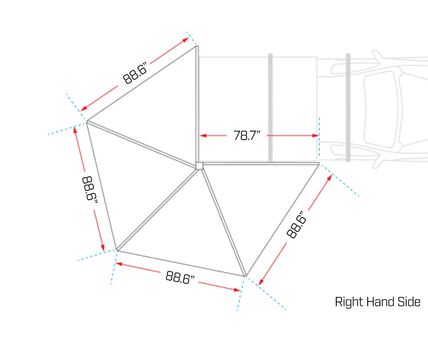 Ironman 4x4 DeltaWing 270° Vehicle Awning